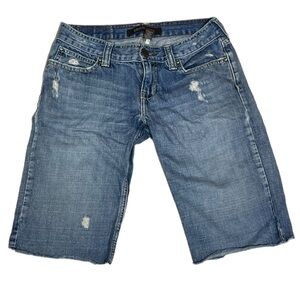 Hollister Distressed Denim Bermuda Shorts